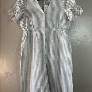 A loves a Striped V-Neck Dress